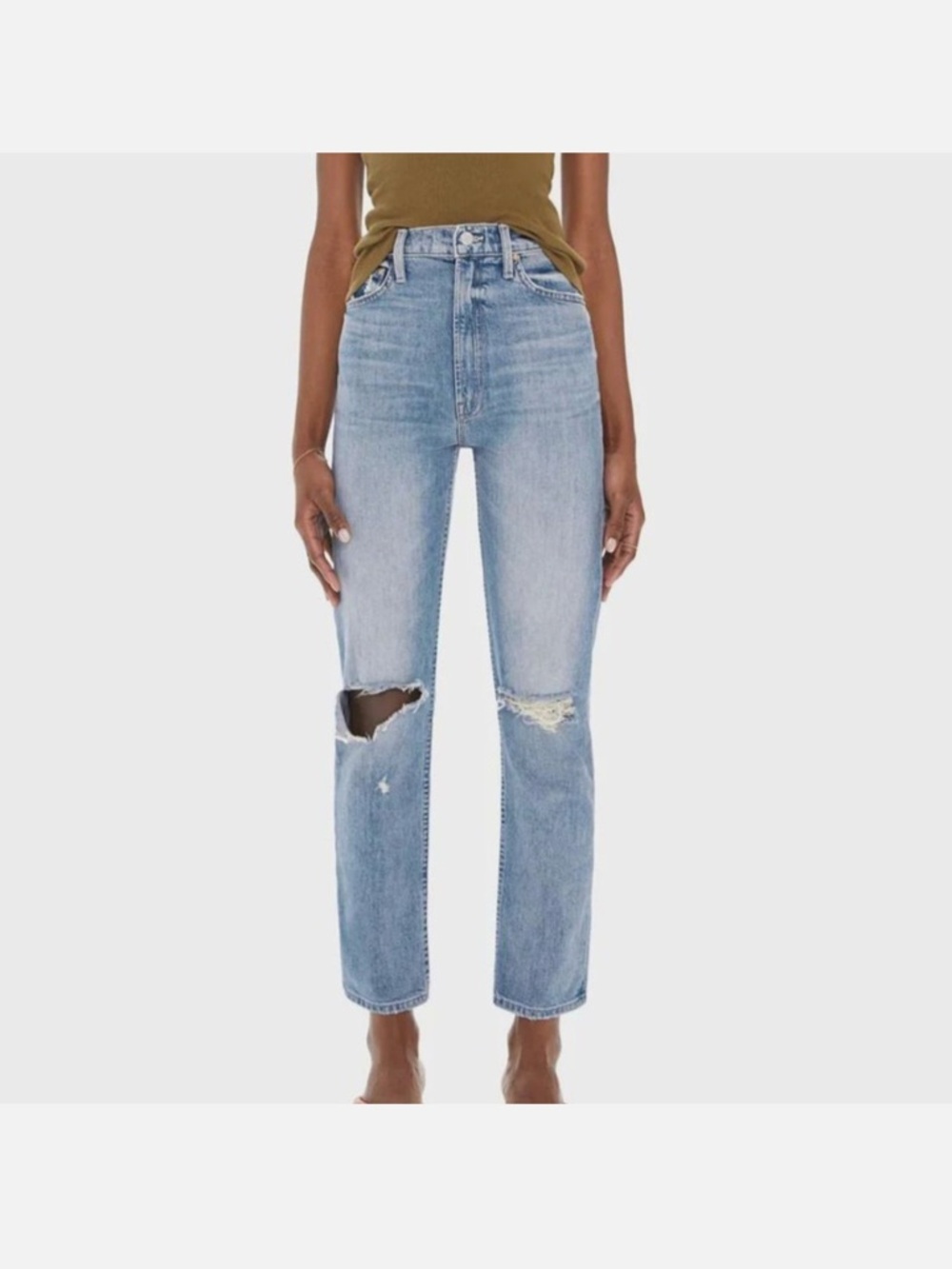 Mother Superior High Waisted Rider Flood Jeans
